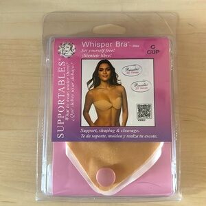 NIB Strapless, shaping and supportive Whisper Bra for C cups - tan